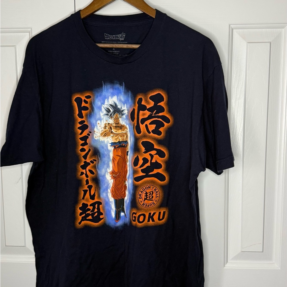 Men's Black Graphic‎ Tee with Goku Design